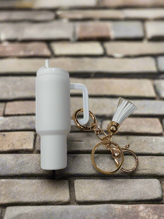 Mini Tumbler Keychain with Charm