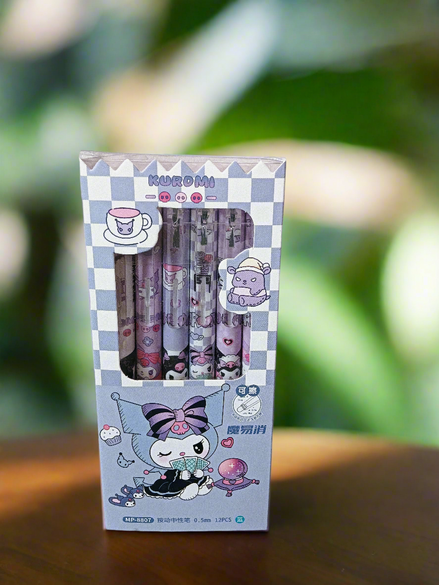 Kuromi Erasable Pen pack of 12