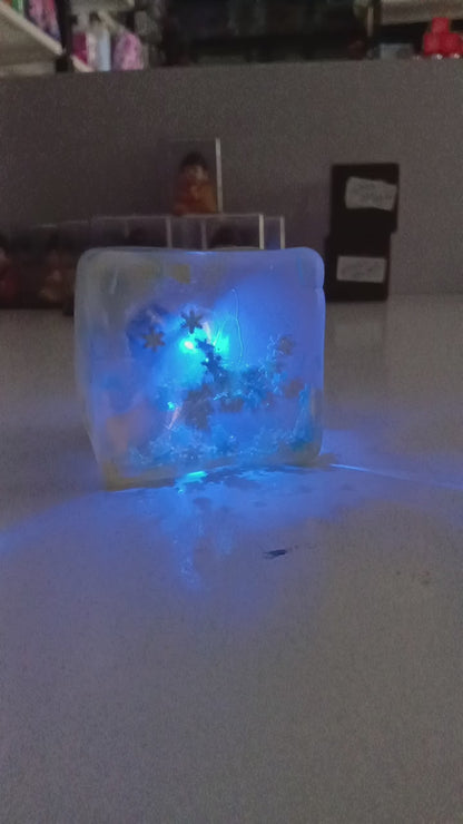 Squeezy Stress Relief Cube with Light | Flashing Sensory Fidget Toy