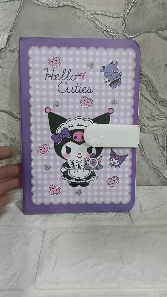 Kuromi Lock Diary with Pen