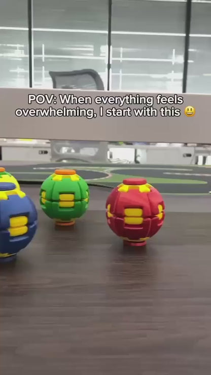 3D Gear Fidget Ball & Spinner Toy | Sensory Stress Relief Sphere