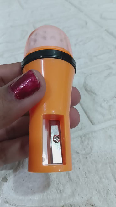 Torch Shape Eraser With Sharpener