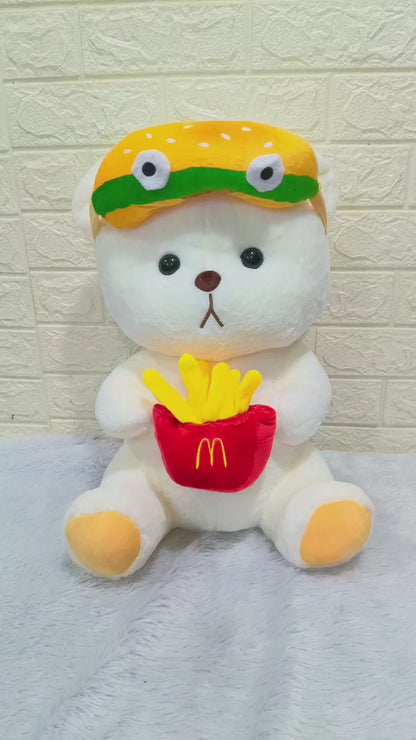 Fries Teddy Soft Toy Blanket