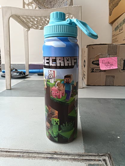 Minecraft Insulated Stainless Steel Water Bottle | Gaming Hydration Flask - 800 ml