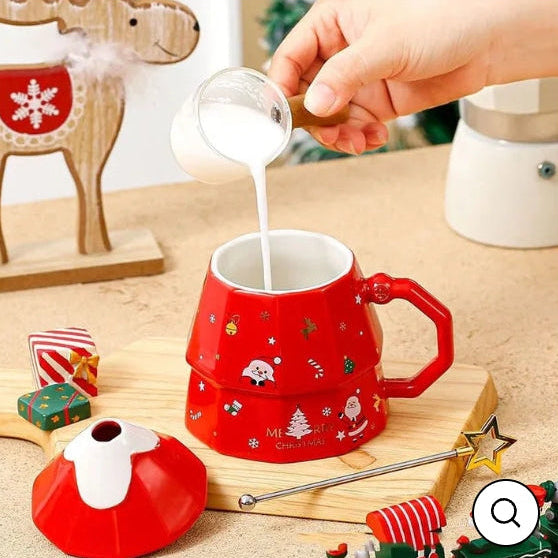 Christmas Mug With Lid And Spoon