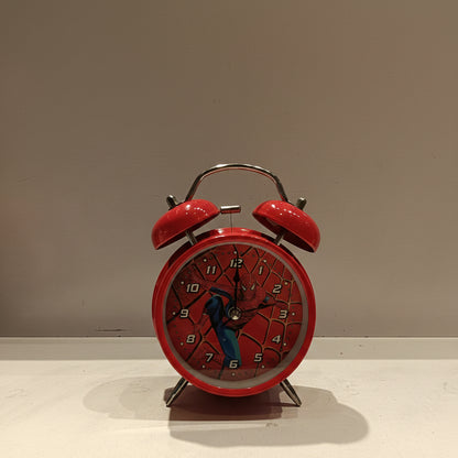 Spider-Man Character Twin Bell Alarm Clock | Superhero Table & Desk Clock for Kids