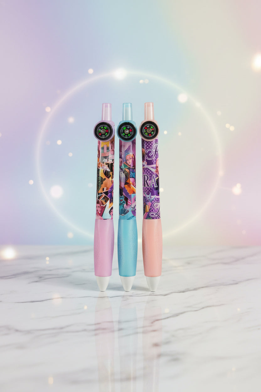 K-pop gel pen with Compass