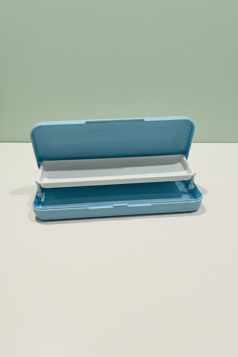 Minecraft Geometry Box | Minecraft Double Layer Pencil Pouch | Large Capacity Pencil Case for Kids