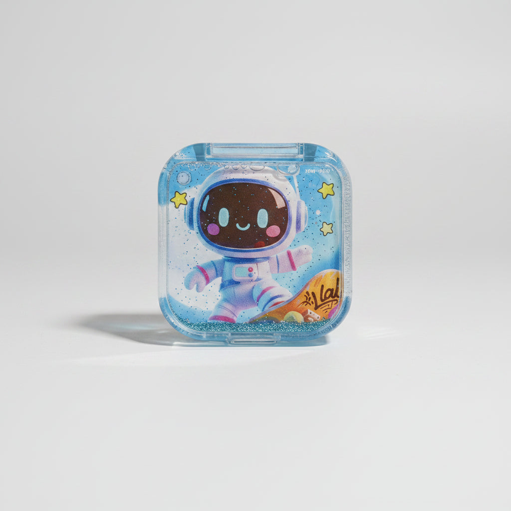 Cute Space Water Glitter Pencil Sharpeners | Astronaut Liquid Sharpeners for Kids