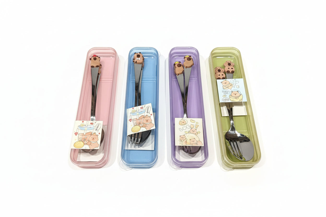 Capybara Cutlery Set