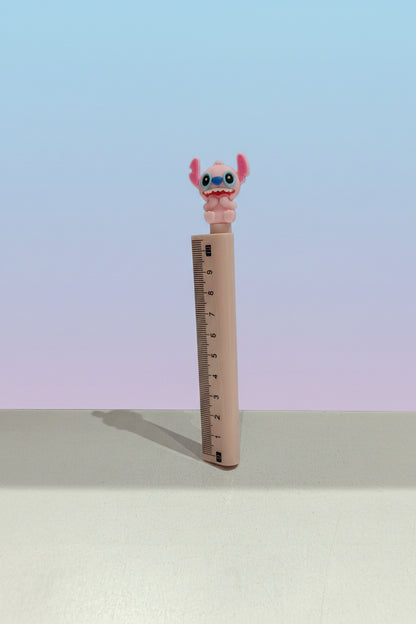 Stitch 2-in-1 Cartoon Character Ruler Pen | Sliding Mini Ruler