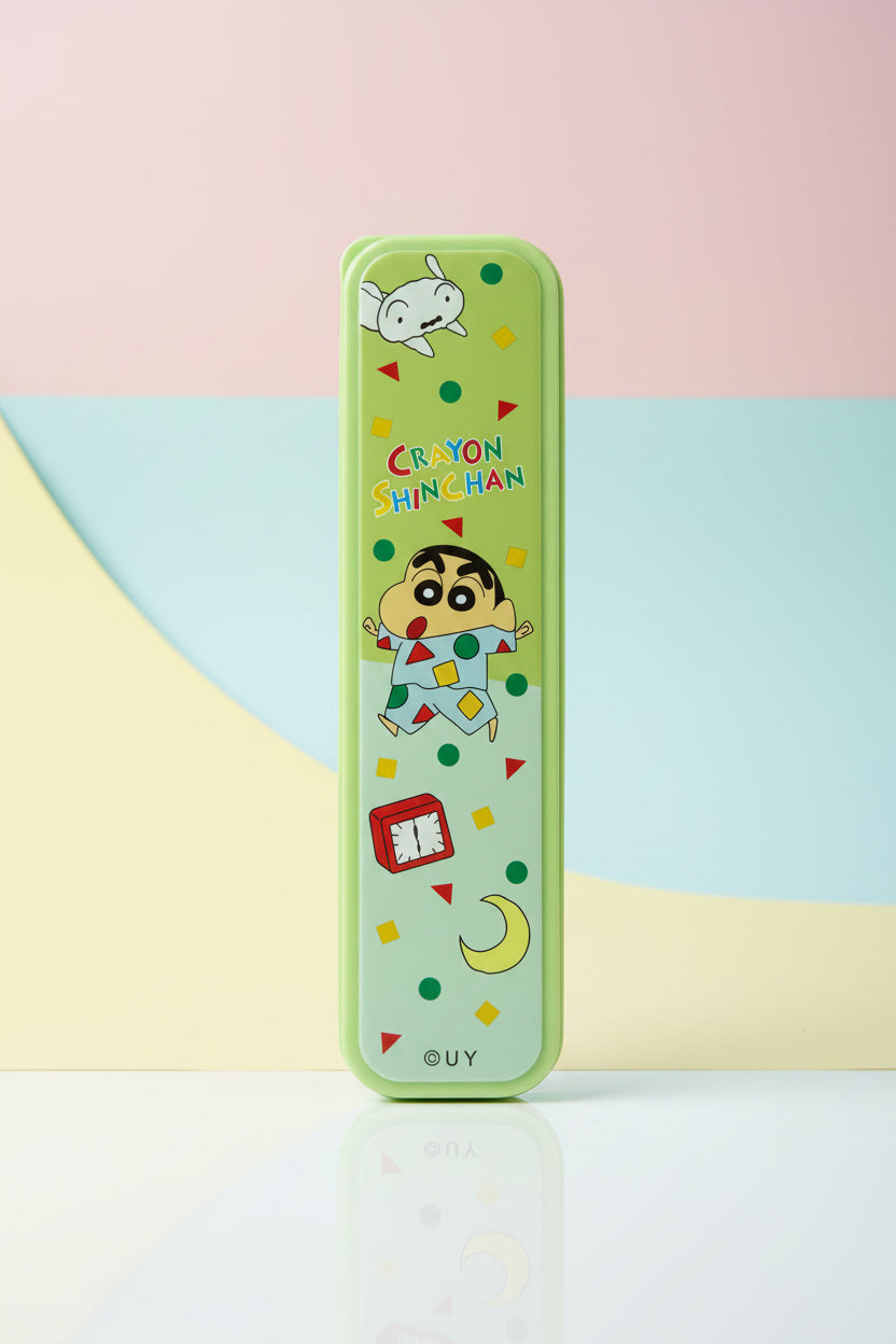 Cute ShinChan Cutlery Set with Chopsticks | Kids Portable Flatware