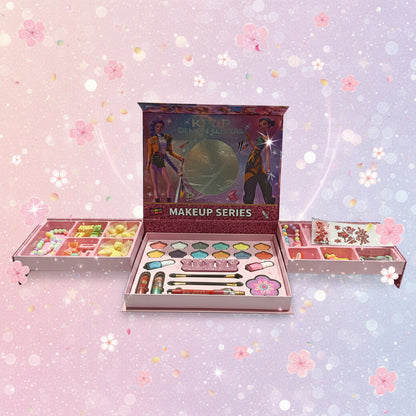 K-Pop Theme Openable Real Makeup Kit | Cosmetic Beauty Set for Kids & Fans