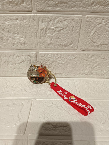 Christmas Theme Water Keychain