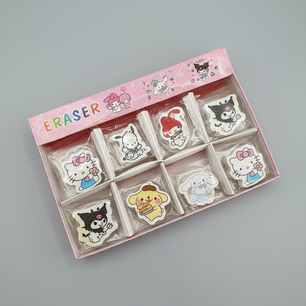 Cute Kuromi and Friends Character Eraser | Fun & Aesthetic School Stationery