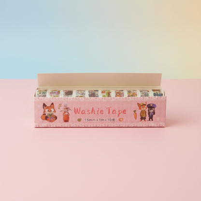 Cute Zoo Washi Tape Set | Decorative Crafting & Scrapbook Tapes