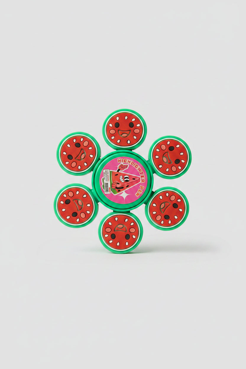 Cute Fidget Spinner Highlighter Pen Set | 2-in-1 Multicolor Flower Highlighters
