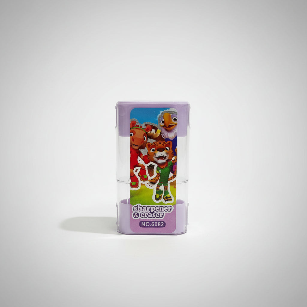 Zoo Animal 2-in-1 Eraser & Pencil Sharpener Combo | Cute School Supplies