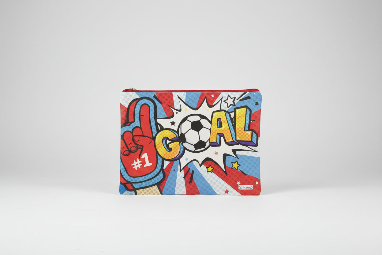 Sporty Football A4 Size Zipper Pouch