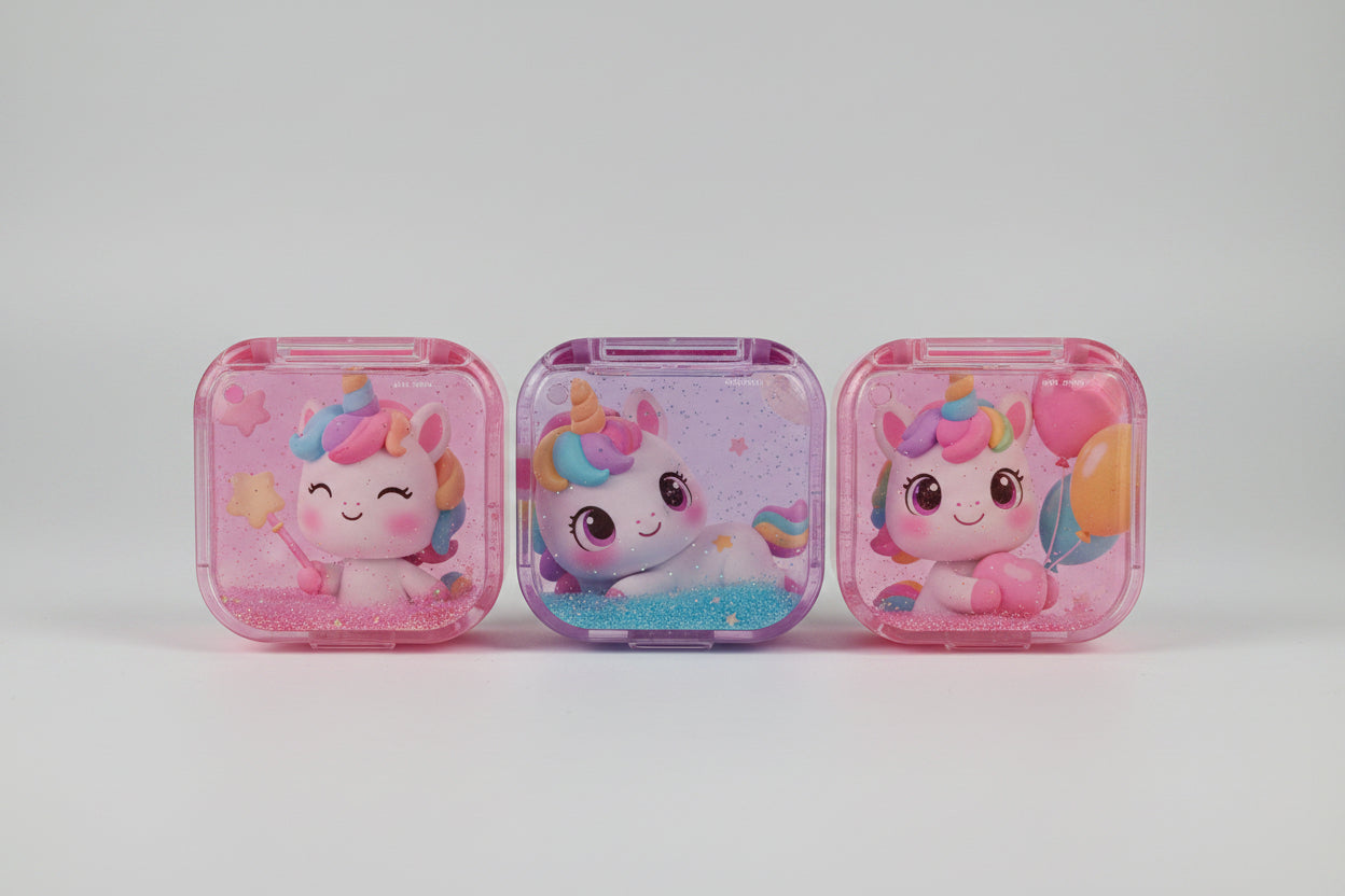 Cute Unicorn Water Glitter Pencil Sharpeners | Magical Liquid Sharpeners for Kids