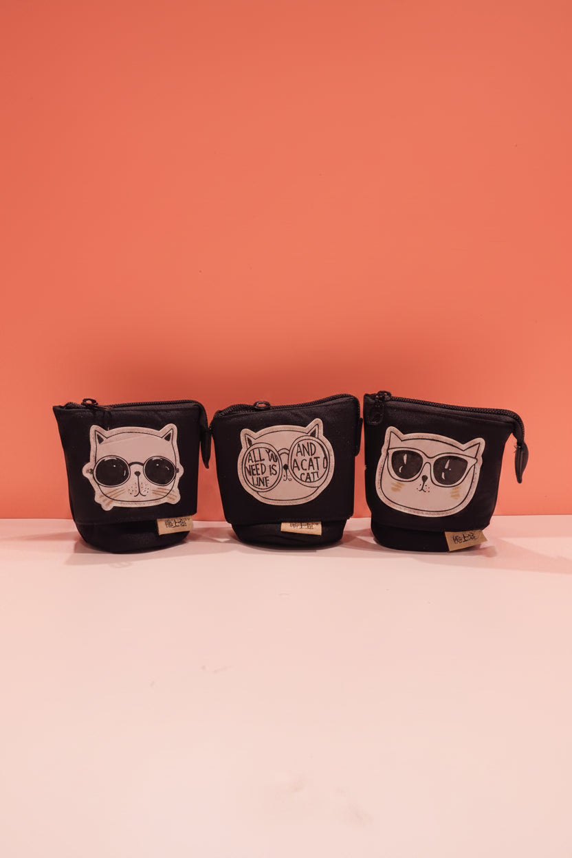 Cute Funky Expandable Pencil Pouch | Pop-Up Standing Pencil Case