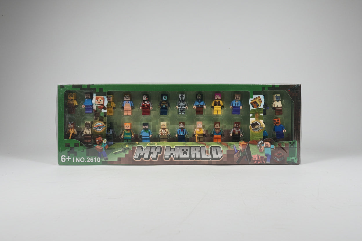 Minecraft Character Mini Figures Set | Pixel Action Figure Collection