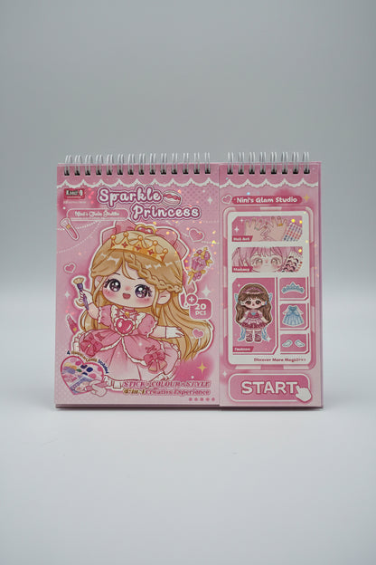 Cute Coloring & Sticker Book Set (Interactive Activity & Crafting Journal)