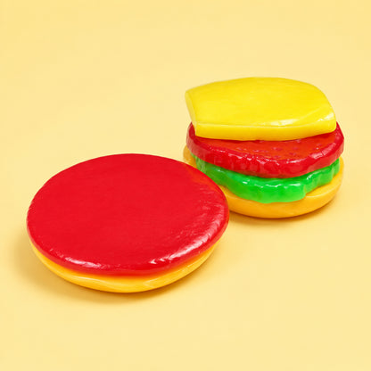 Layered  5-6 Slice Burger Squishy Toy | Soft Stress Relief Fidget