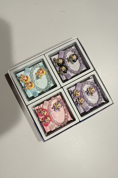 K-Pop Bracelet & Hair Clip Gift Combo | Cute Fashion Accessory Set for Fans