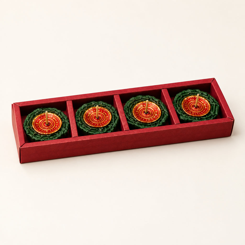 Chakri Firecracker Wax Candle Set | Festive Decorative Spinning Candle Light