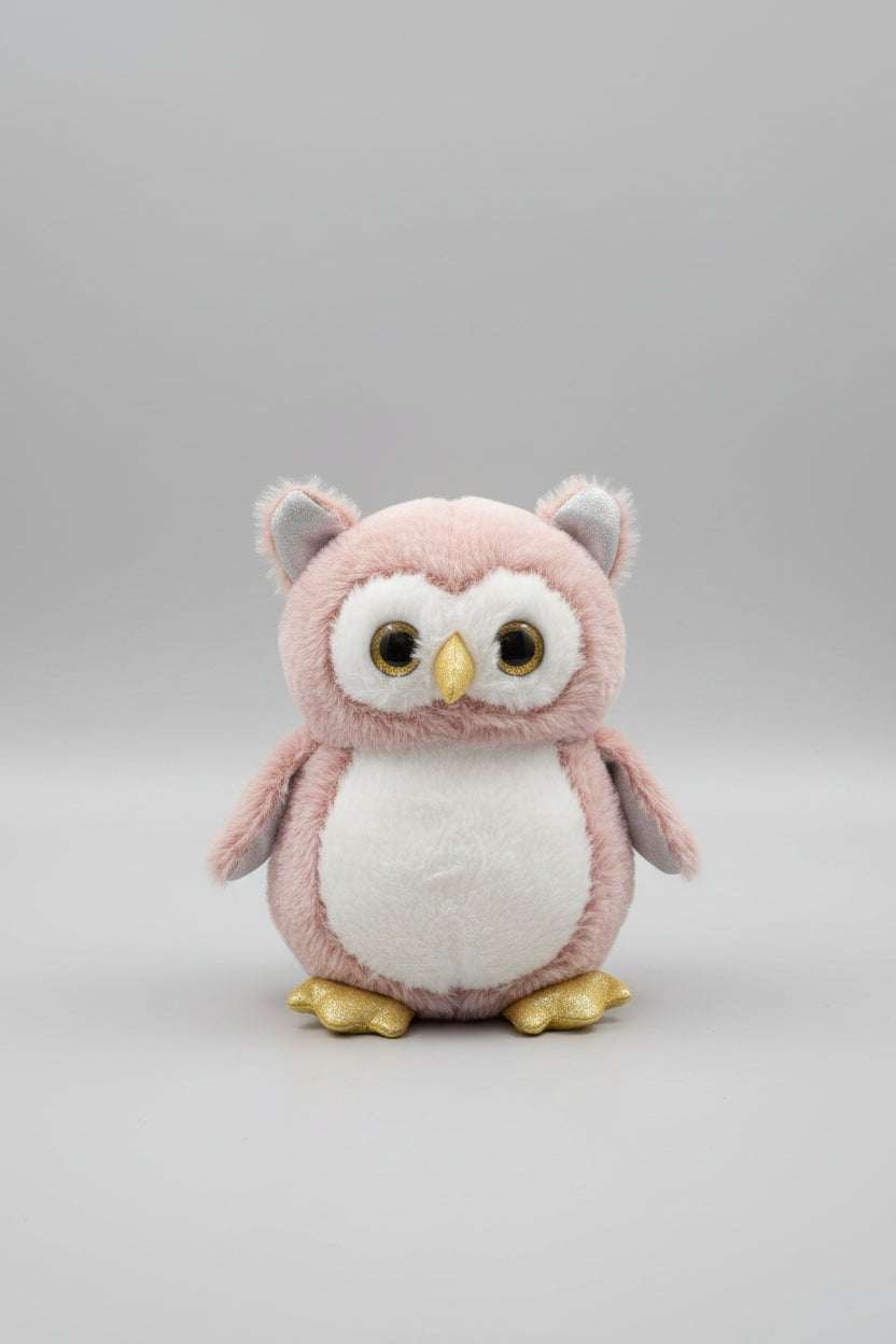 Cute Plush Pink Owl Toy
