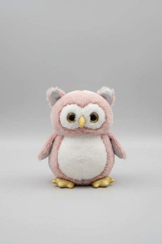 Cute Plush Pink Owl Toy
