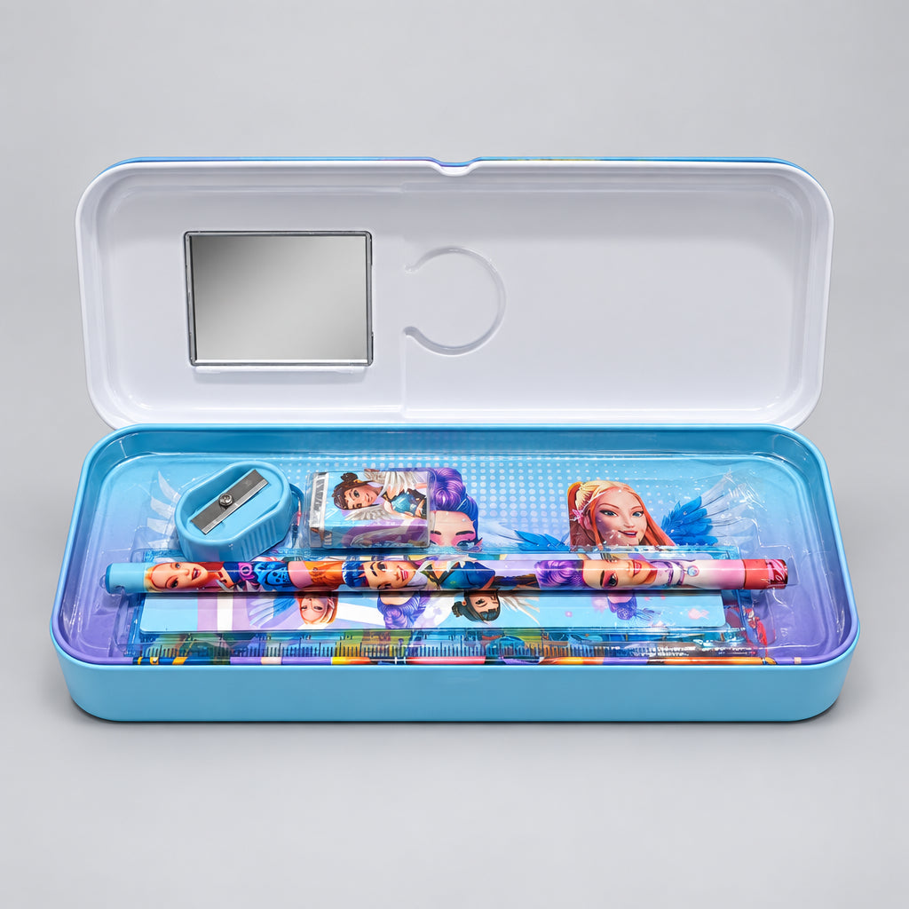 K-Pop Pencil Box  | Cute Idol Geometry Case with Accessories