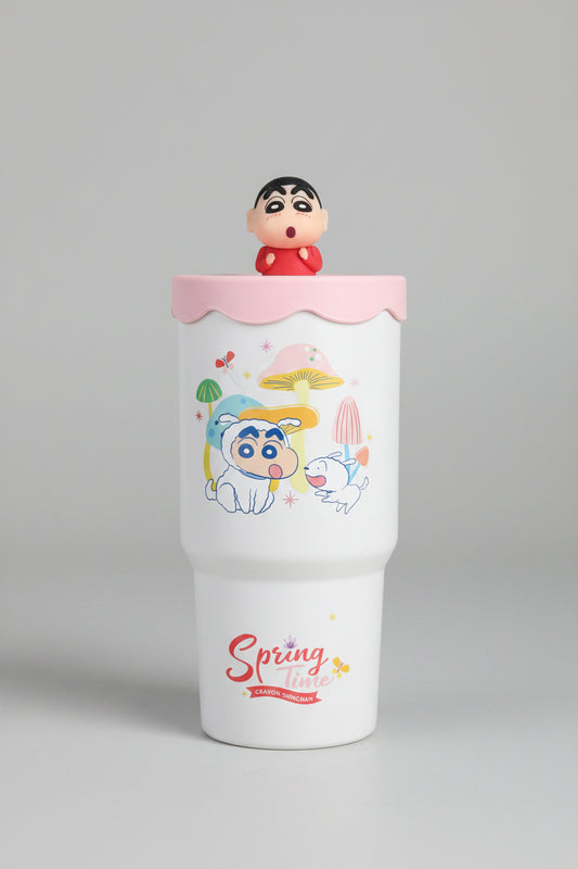 Shinchan Character Straw Tumblers | Cute Insulated Water Bottles