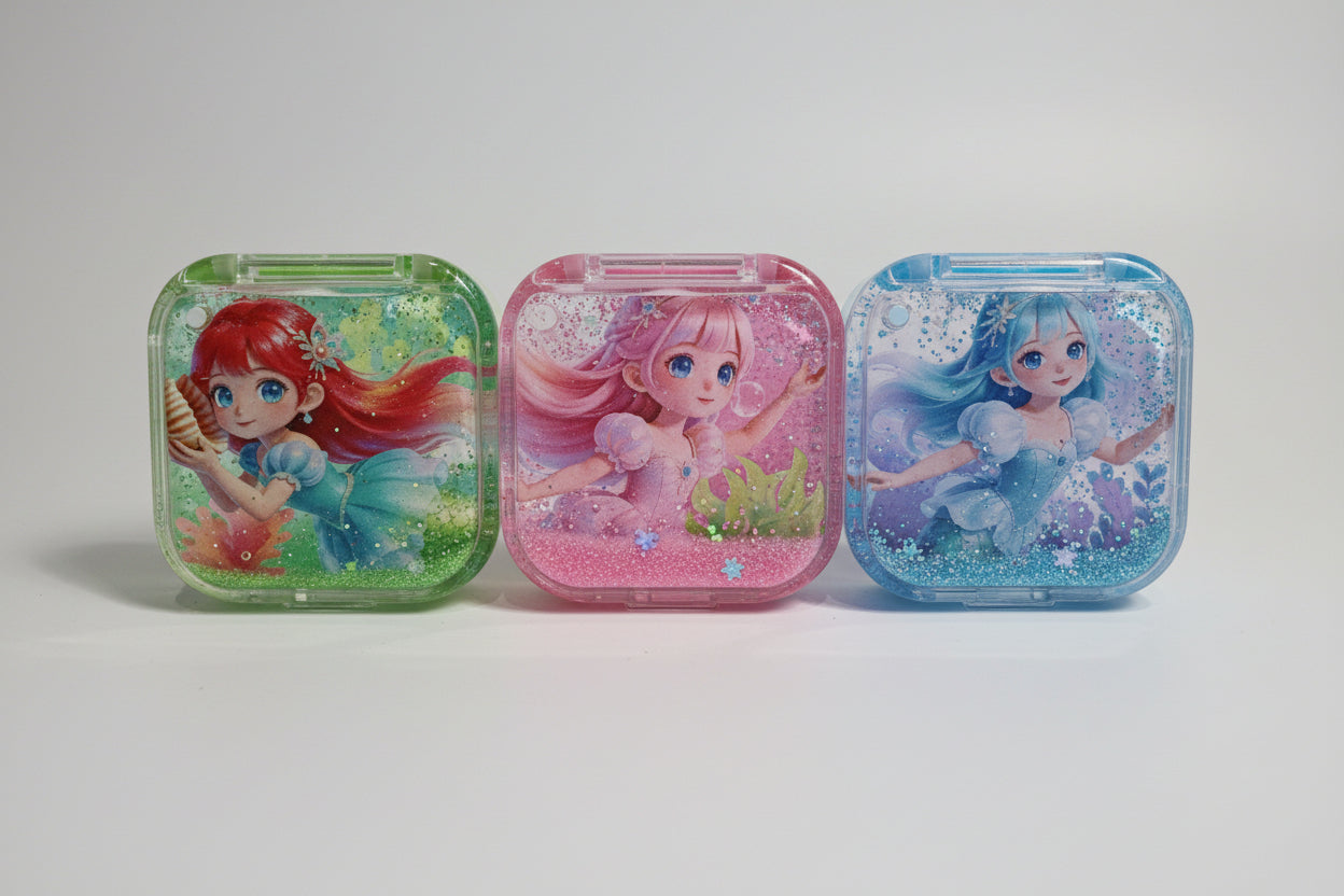 Cute Mermaid Water Glitter Pencil Sharpeners | Magical Ocean Sharpeners for Kids