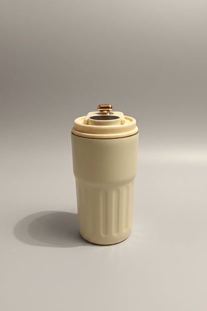 Portable Insulated Coffee Mug with Straw & Lid | Stainless Steel Travel Tumbler