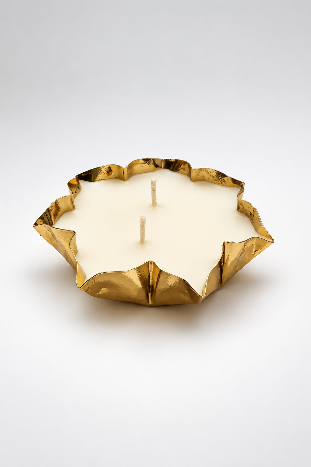 Mini Urli Aroma Candle | Traditional Golden Brass-Finish Wax Light
