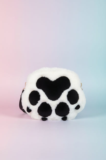 Cute Plush Cat Paw Crossbody Bag | Soft Kawaii Sling Bag for Girls & Women