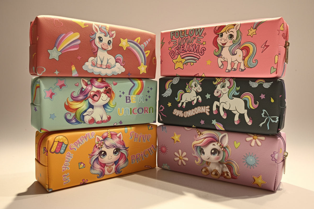 Cute Unicorn Stationery Pouch | Aesthetic Pencil Case & Organizer