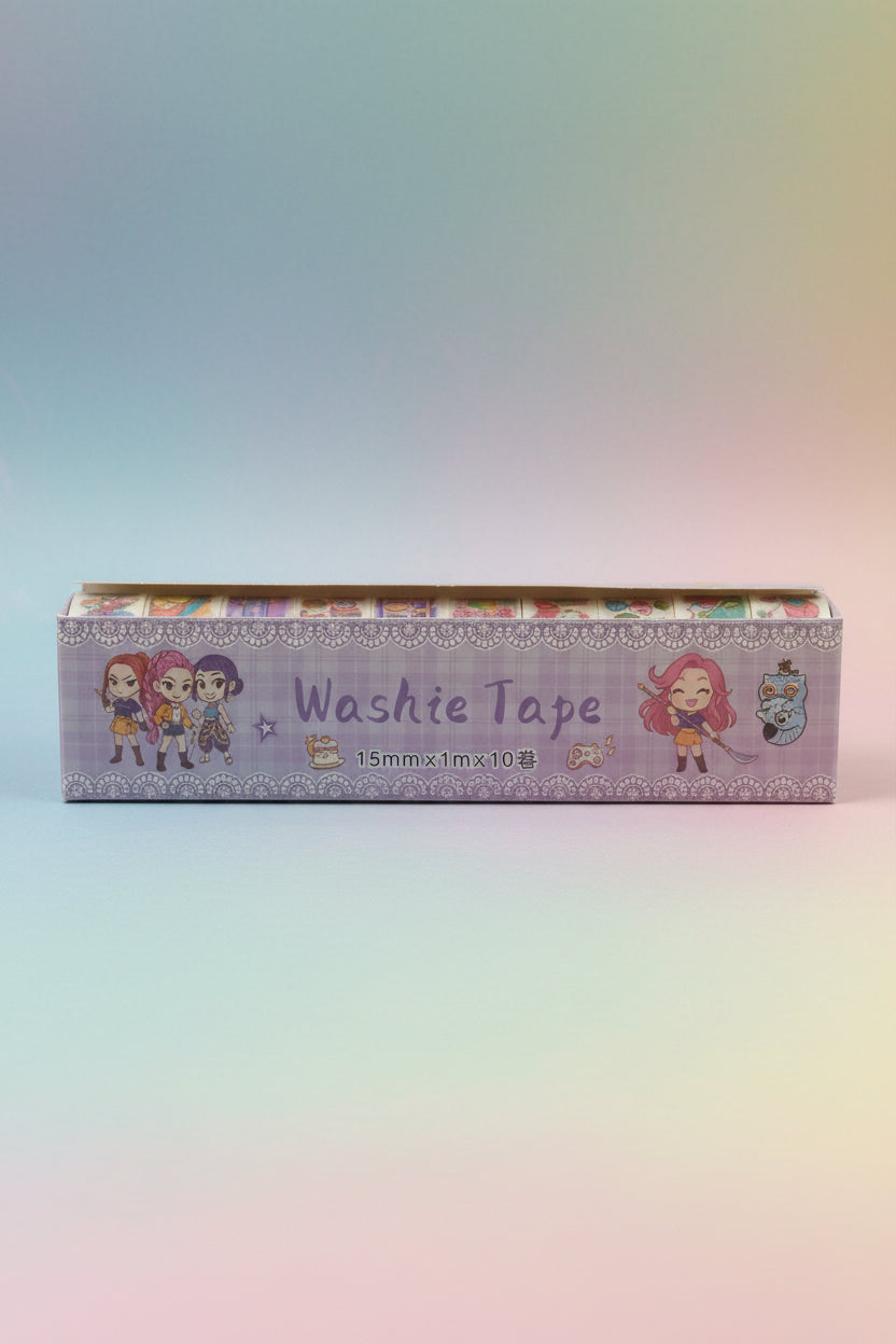 K-Pop Washi Tape Set | Decorative Crafting & Scrapbook Tapes