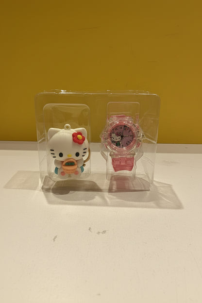 Kuromi Combo | Mymelody Theme Kids Analog Watch & Keychain Gift Set