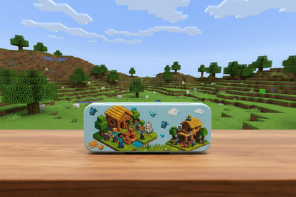 Minecraft Geometry Box | Minecraft Double Layer Pencil Pouch | Large Capacity Pencil Case for Kids