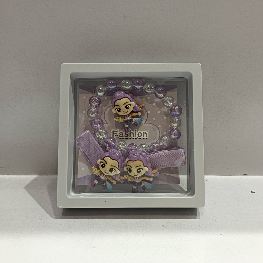 K-Pop Bracelet & Hair Clip Gift Combo | Cute Fashion Accessory Set for Fans
