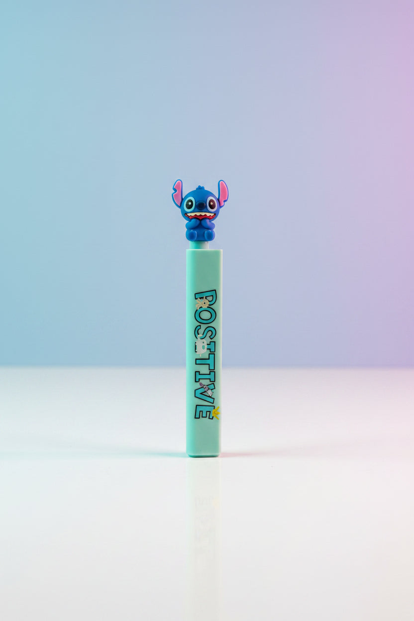 Stitch 2-in-1 Cartoon Character Ruler Pen | Sliding Mini Ruler