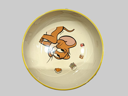 Tom & Jerry Ceramic Dinnerware Gift Combo | Cute Cartoon Bowl, Mug, Chopsticks & Spoon Set