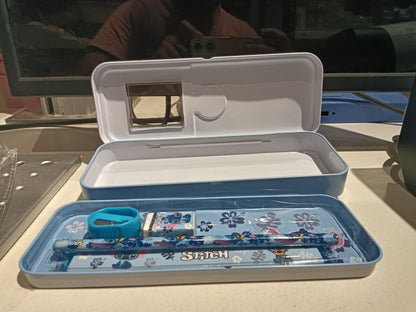 Stitch Pencil Box | Cute Character Geometry Case with Accessories