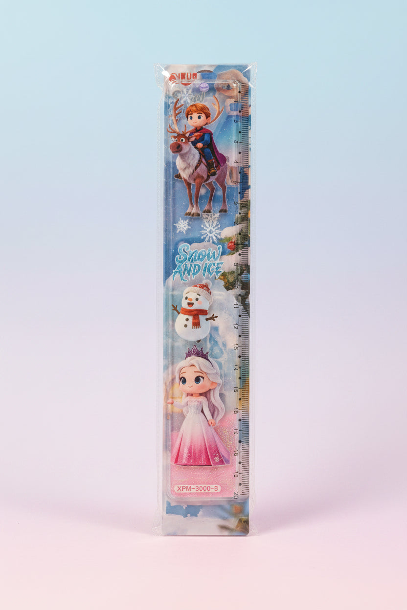 Frozen Water Glitter Ruler | Aesthetic Measuring Tool & Stationery