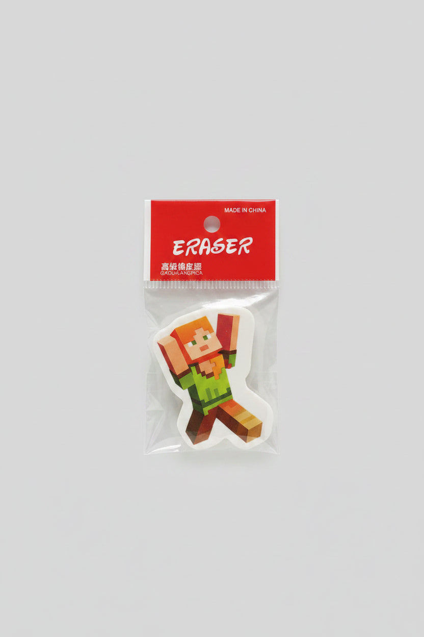Minecraft Pixel Character Rubber Eraser | Gamer School Stationery