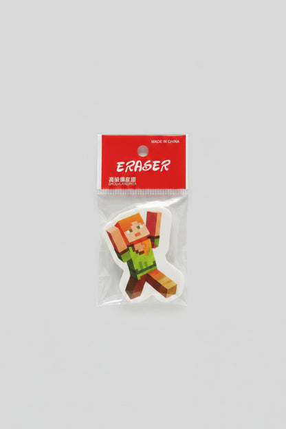 Minecraft Pixel Character Rubber Eraser | Gamer School Stationery