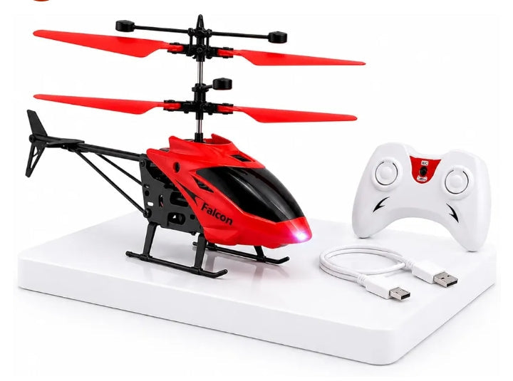 Remote Control Helicopter for Kids | Rechargeable RC Helicopter Toy with LED Lights